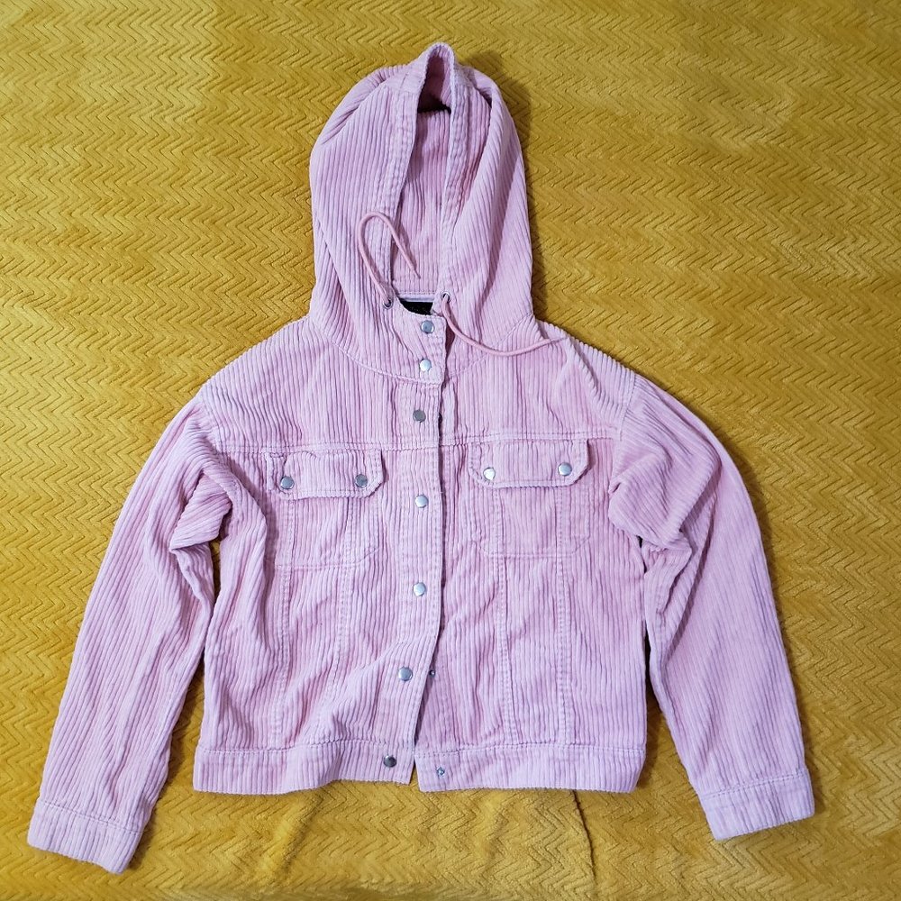 Forever 21 Light Pink Oversized Corduroy Jacket Size S